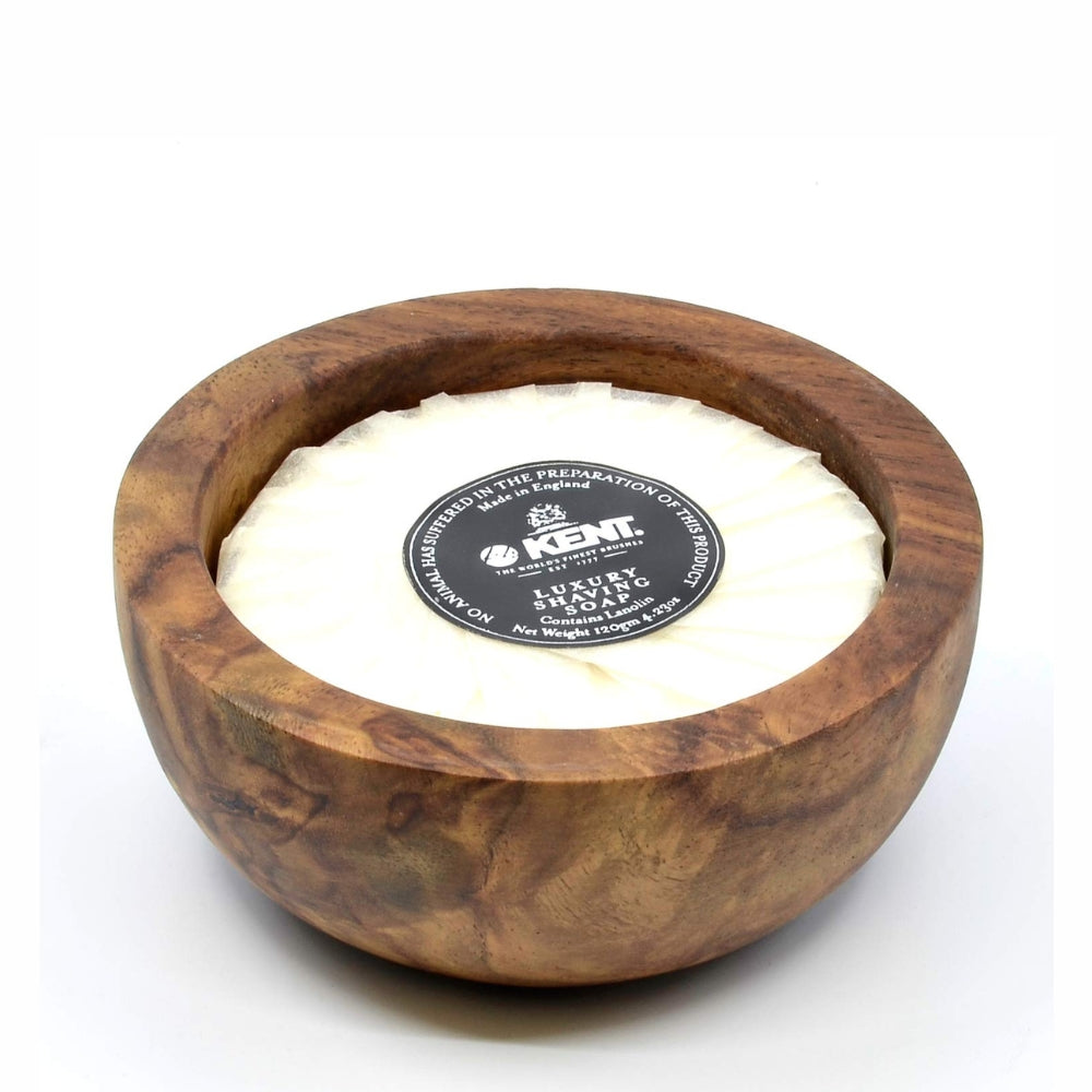 KENT. - Savon de rasage dans un bol en bois  (120g/4,23oz) - SB6