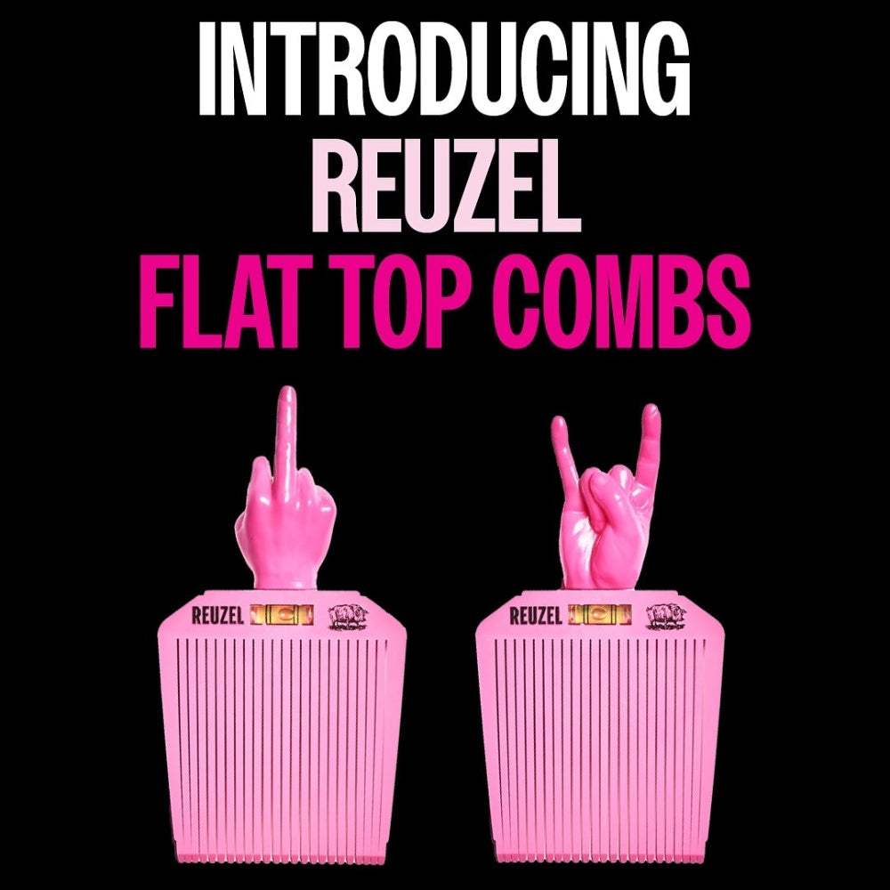 Reuzel - Peigne plat "Rock On Flat Top Comb" - Pour les coupes brosses et les dégradés courts