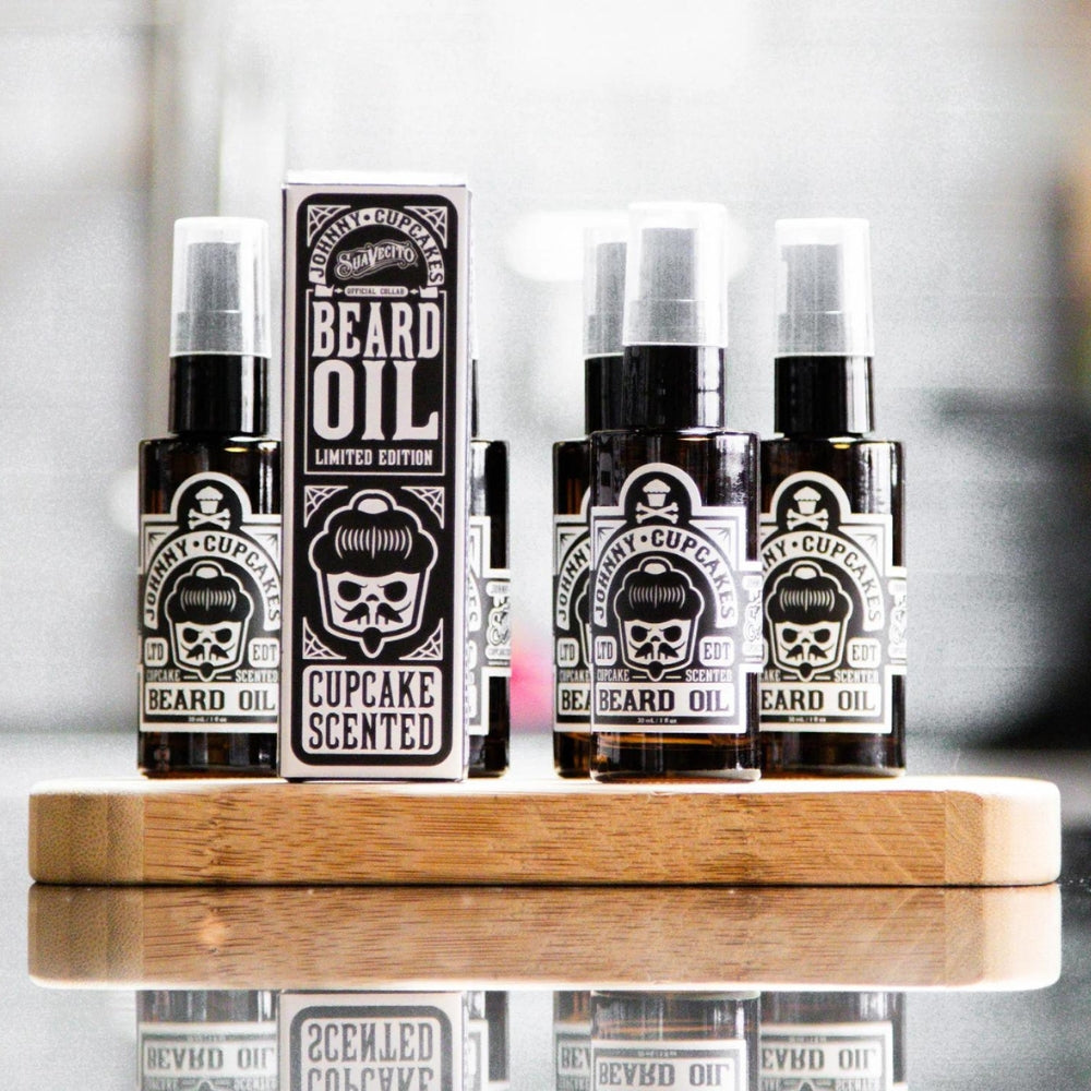 Suavecito X Johnny Cupcakes - Huile à barbe "Premium Blends Beard Oil" Édition "Vanilla Cupcake Scent" (30ml/1.0oz)