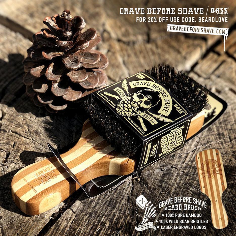 Brosse à barbe 100% poils de sanglier