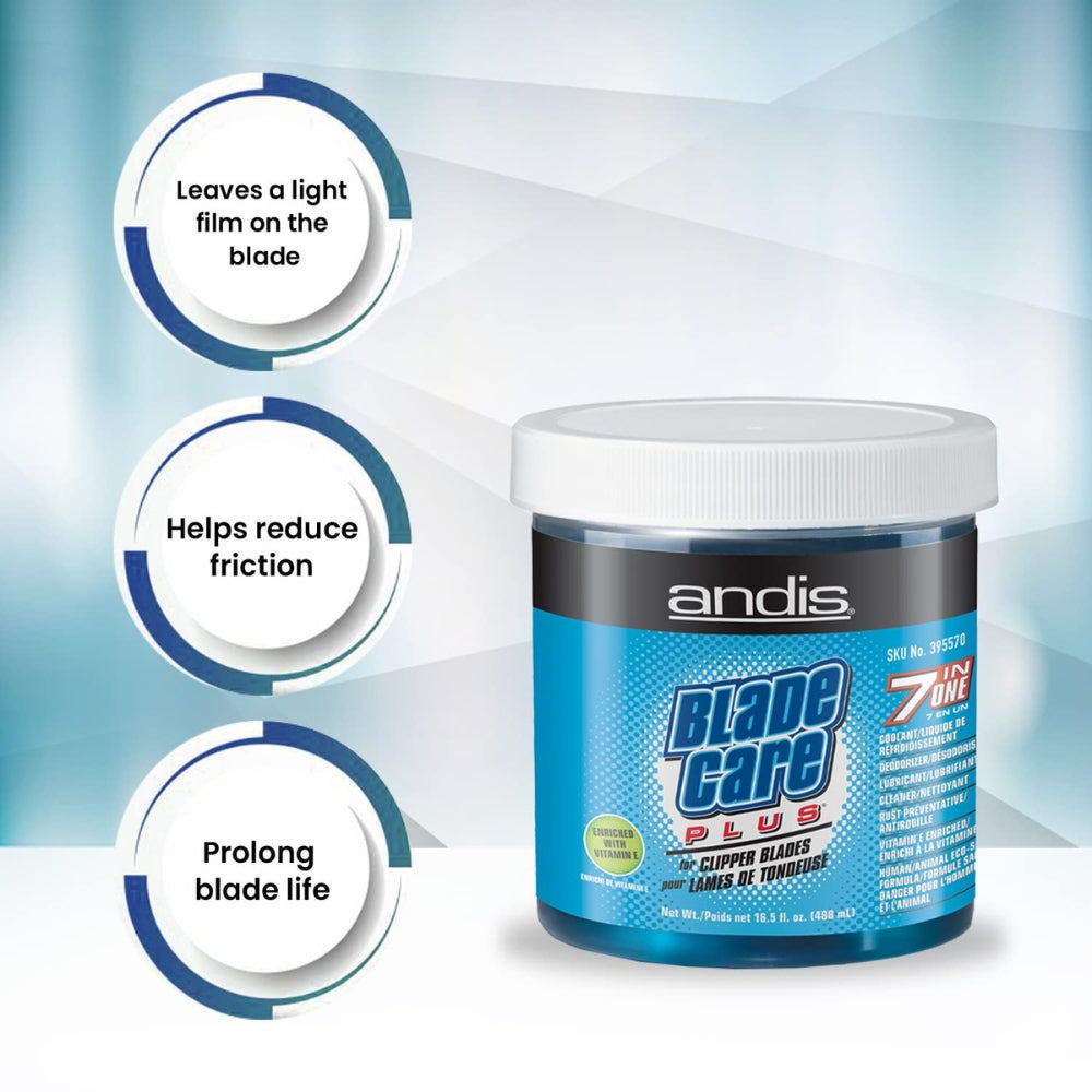 Andis - Nettoyant 7 en 1 en pot "Blade Care Plus" - Pour lames de tondeuses (473.2g/16.0oz)