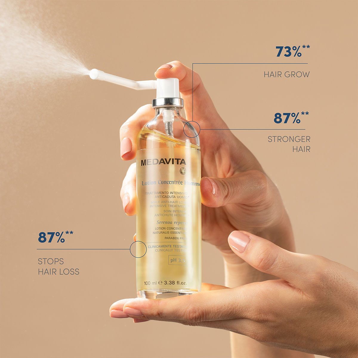 Traitement fortifiant intensif pour homme Lotion Concentrée - Pour les cheveux d'apparence affinée (100ml/3.38oz)