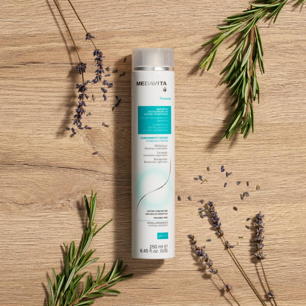 Ensemble "Solution Antipellicules Puroxine" Shampoing et Lotion purifiante pellicules libres - Pour cuir chevelu avec problème de pellicules (250ml/8.45oz et 100ml/3.38oz)