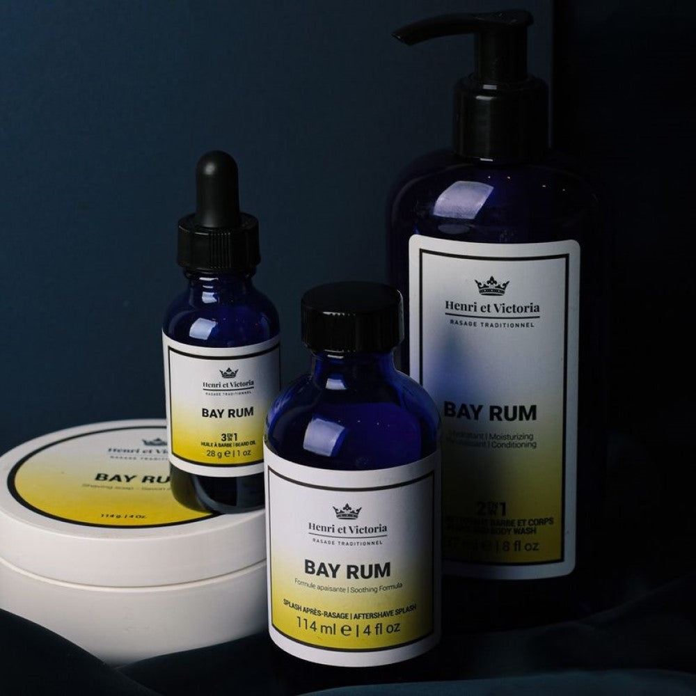 Huile à barbe 3 en 1 "Bay Rum" (28g/1.0oz)