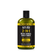 Nettoyant et revitalisant à barbe "Pro-Growth 2-in-1" parfum de vanille, bois de santal et menthol (355ml/12.0oz)