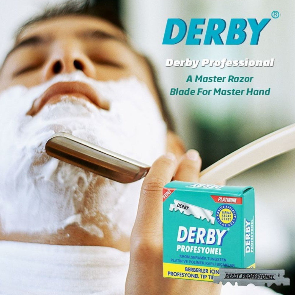 Derby - Professional Single Edge Blades for Barber Razors (100 Blades)
