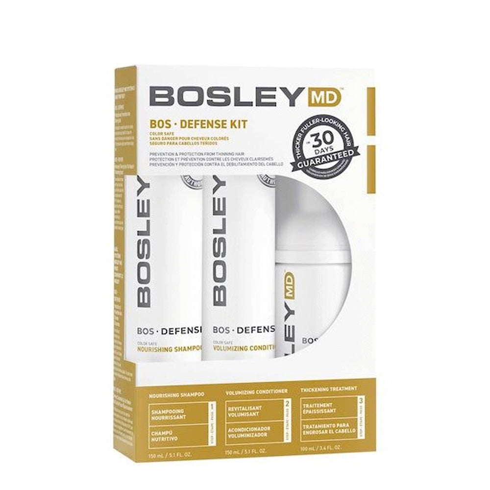 Trio de départ volumisant "BosDefense" shampoing, revitalisant et traitement - Pour cheveux normaux à fins (2x150ml/5.1oz, 100ml/6.8oz)