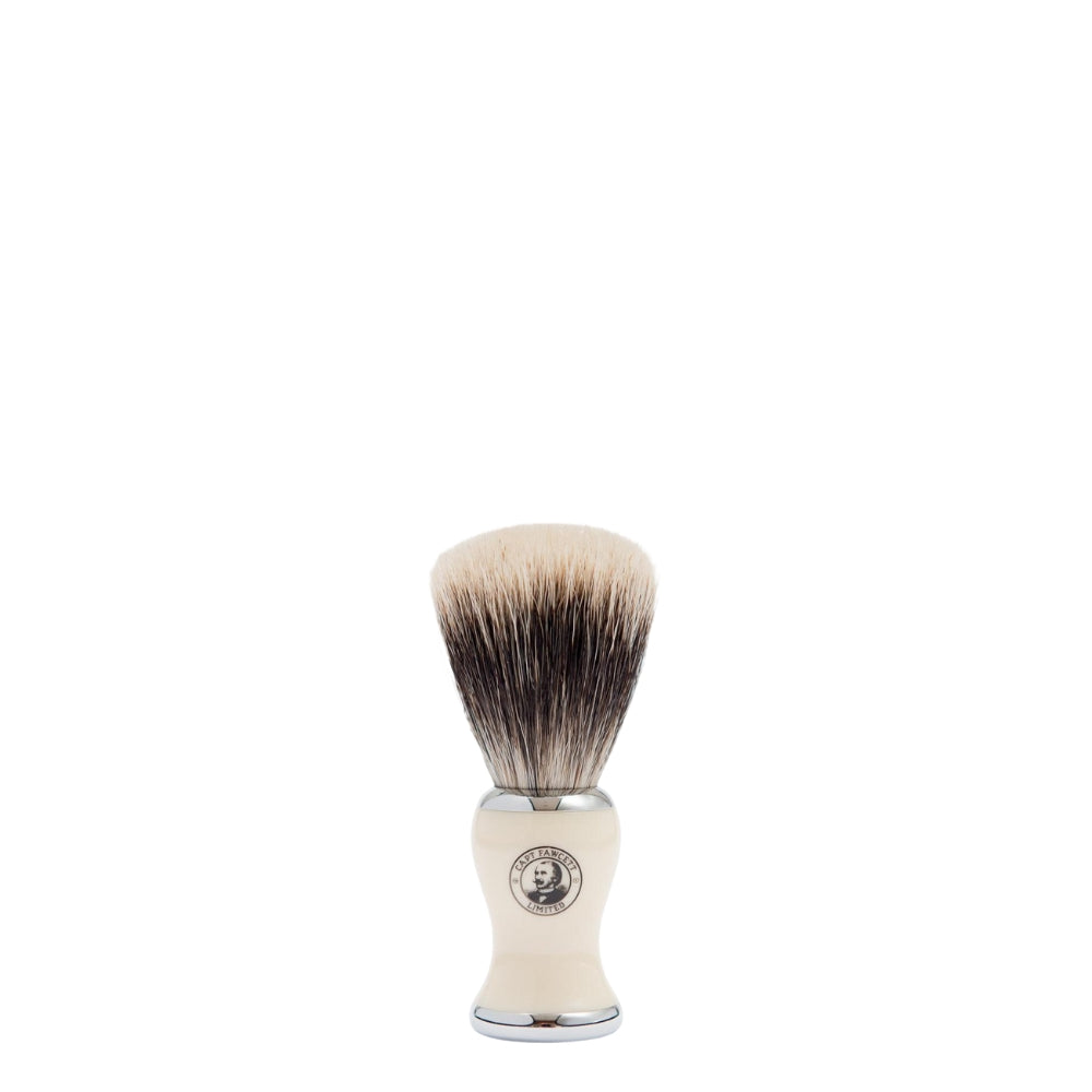 Blaireau en résine "Super Badger Shaving Brush" Ivoire - Grande taille (33mm/1.29")
