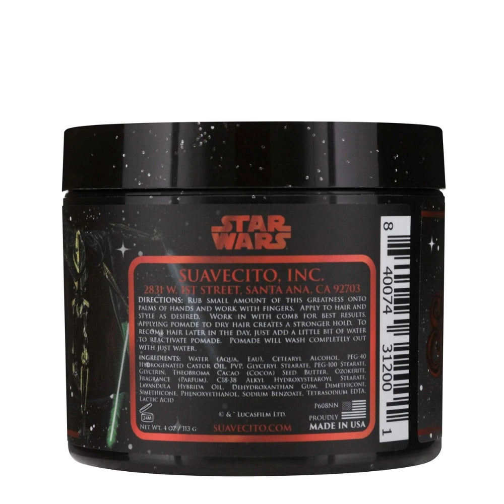 Suavecito X Star Wars - Pommade d'argile "Matte Pomade" Édition General Grievous Dark Side - Tenue moyenne, fini mat (113ml/4.0oz)