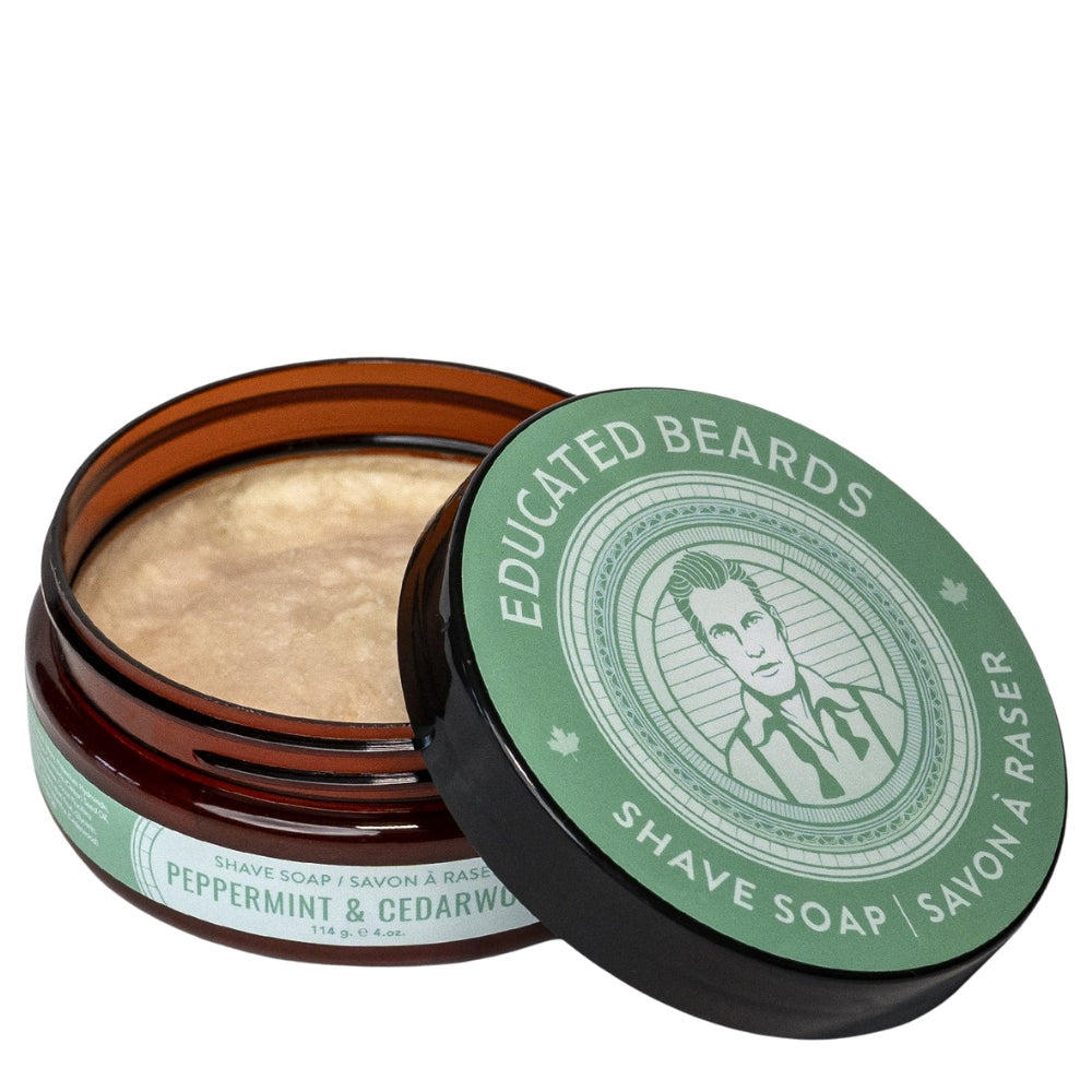 Educated Beards - Savon à raser Peppermint & Cedarwood (114g/4.0oz)