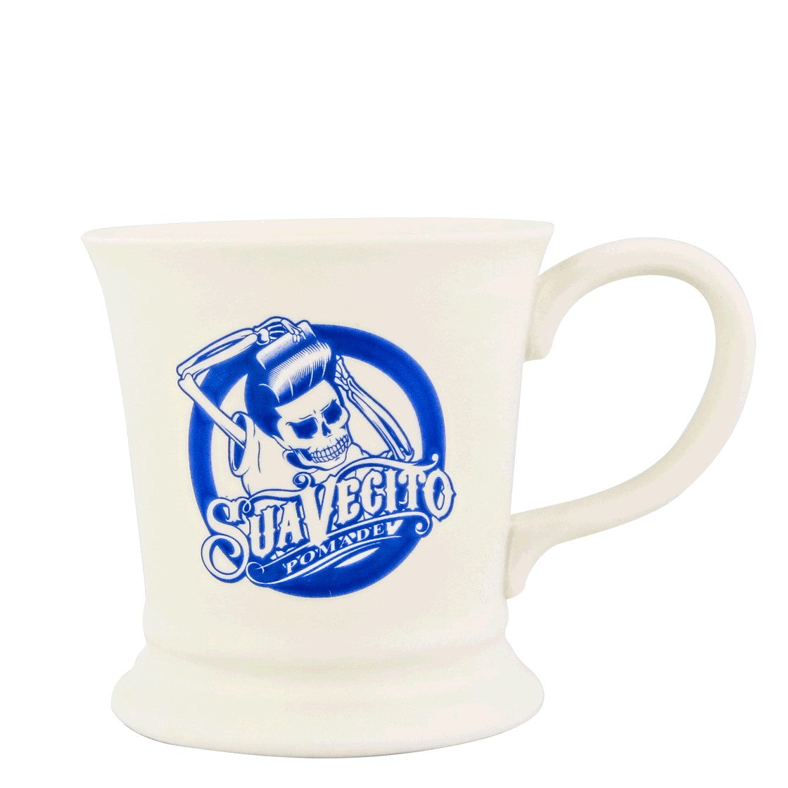 Tasse moustache en céramique de 16oz - Blanche