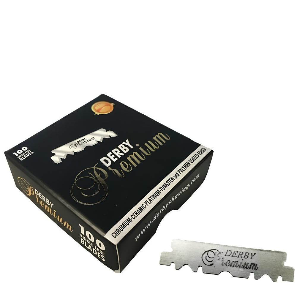 Derby Premium Single Edge Blades for Barber Razors (100 Blades)