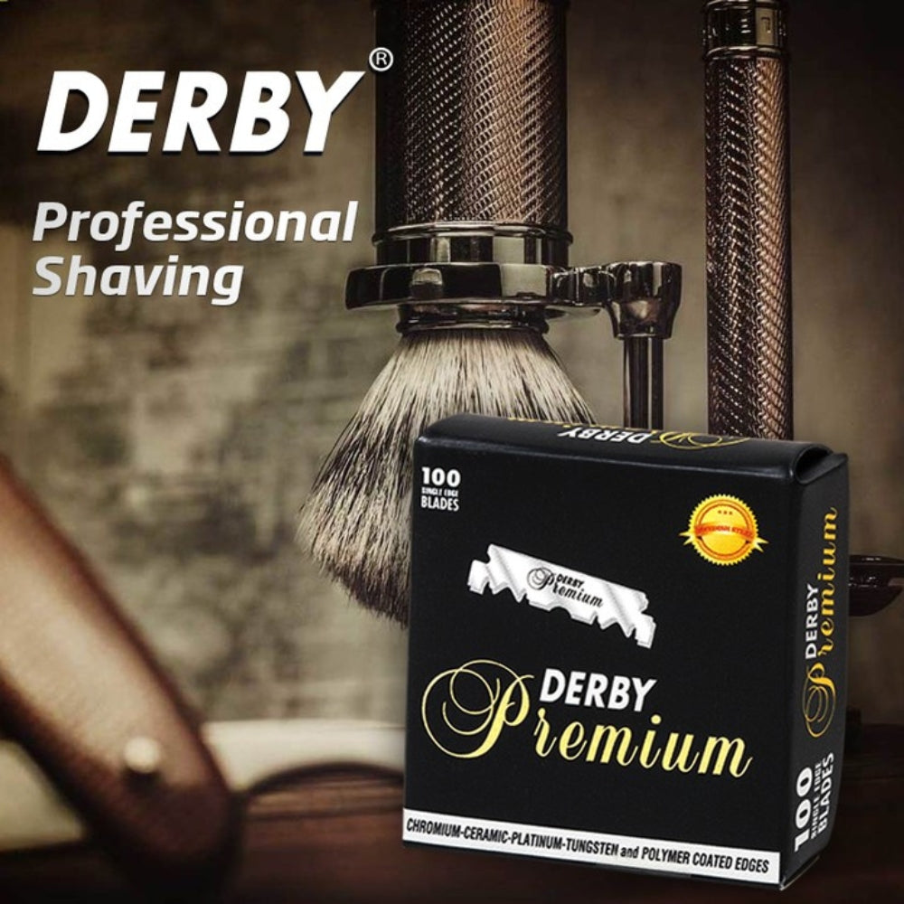 Derby Premium Single Edge Blades for Barber Razors (100 Blades)