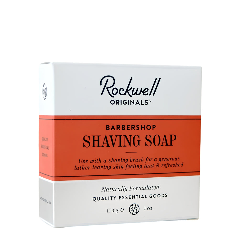 Savon à raser dans un bol en bois noir - Barbershop Scent (113g/4.0oz)