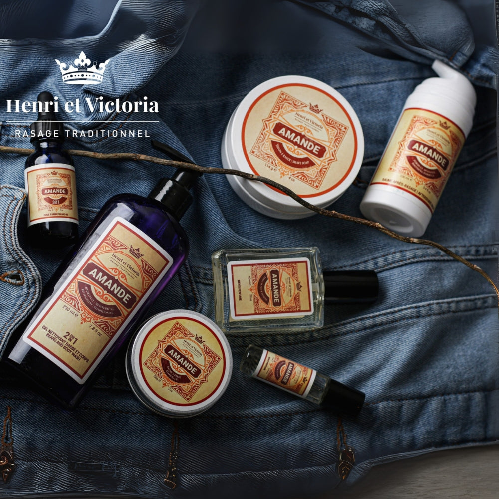 Gel nettoyant 2 en 1 barbe et corps "Amande" (228g/8.0oz)