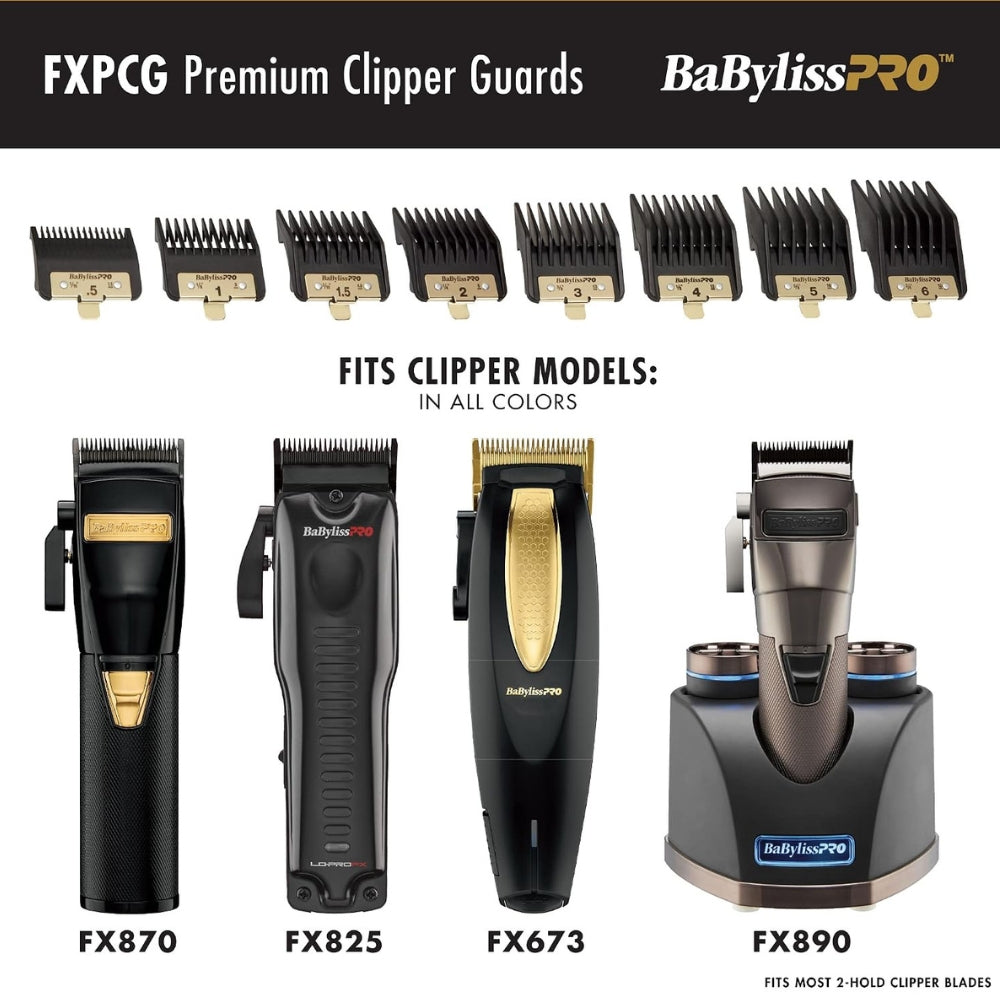 8 Cutting Guides Set Premium Clipper Guards FXPCG 