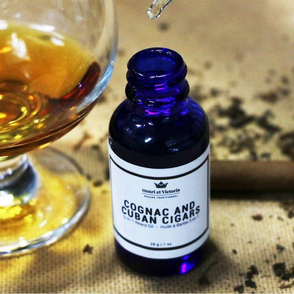 Huile à barbe 3 en 1 "Cognac and Cuban Cigars" (28g/1.0oz)