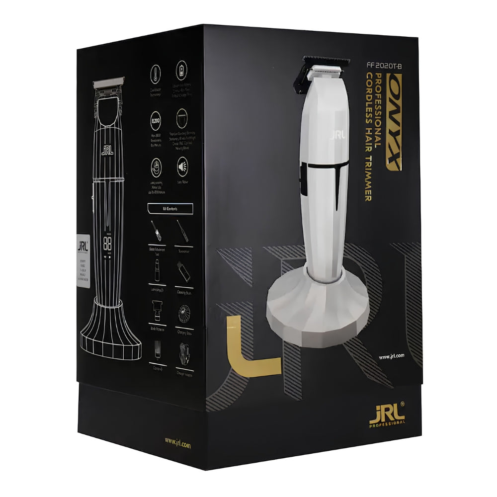 JRL Professional - Tondeuse de finition sans fil avec pile lithium-ion "ONYX GHOST 2020T-W Trimmer" - Blanc