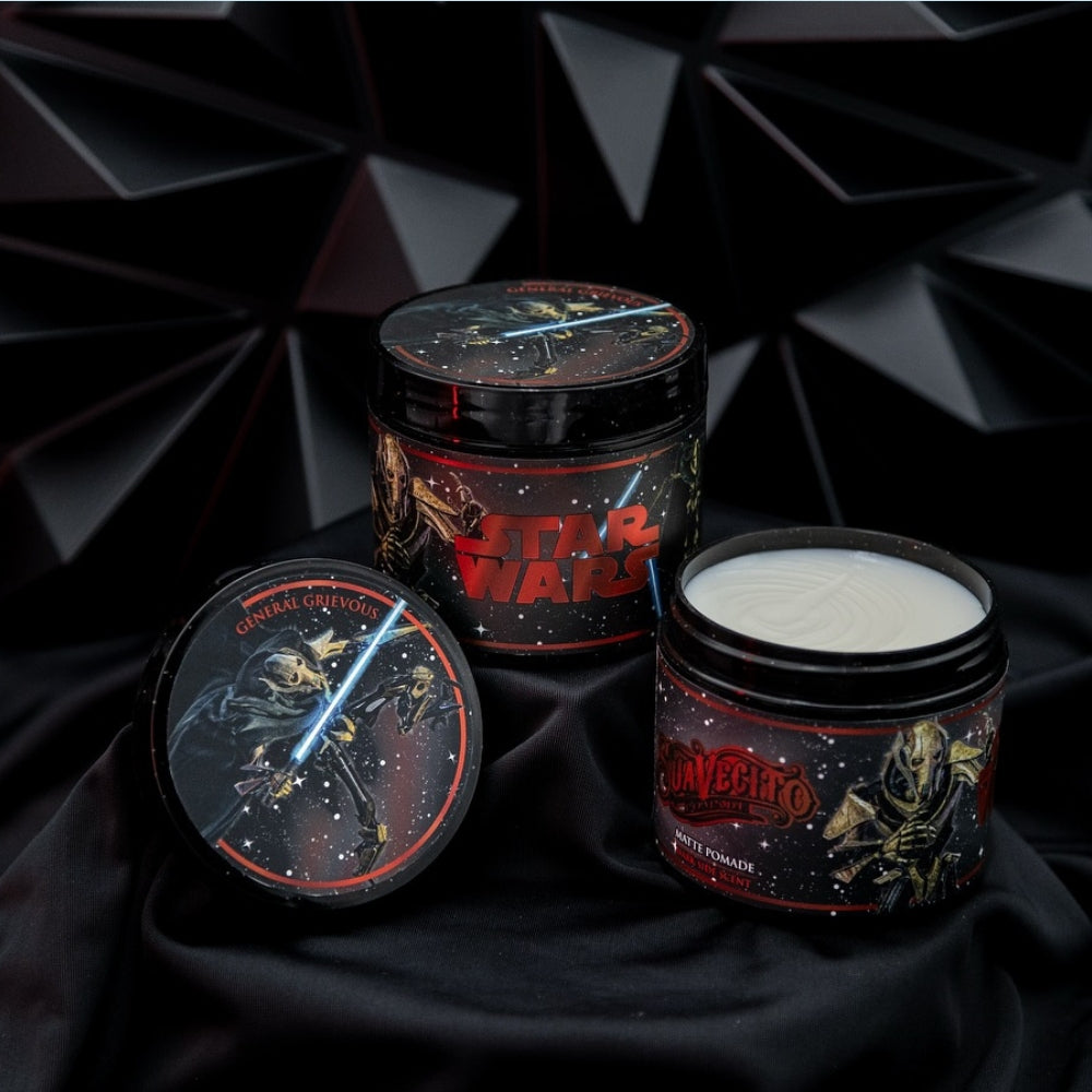 Suavecito X Star Wars - Pommade d'argile "Matte Pomade" Édition General Grievous Dark Side - Tenue moyenne, fini mat (113ml/4.0oz)