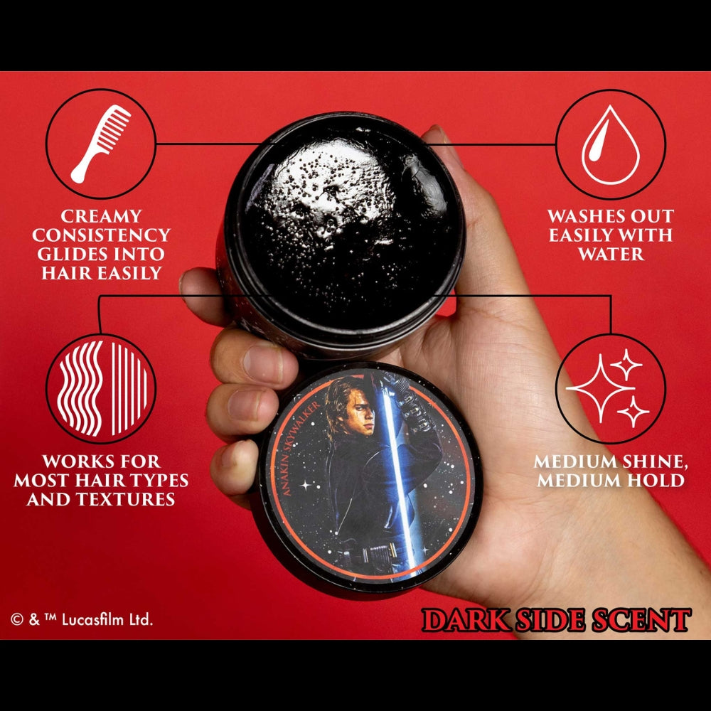 Suavecito X Star Wars - Pommade "Original Hold" Édition Anakin Skywalker Dark Side - Tenue et brillance moyenne (113ml/4.0oz)