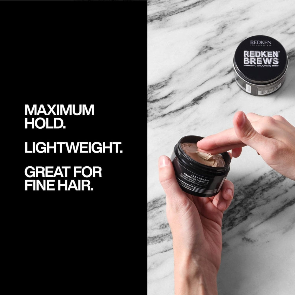 Pommade d'argile "Clay Pomade" - Tenue maximal, fini naturel (100ml/3.4oz)