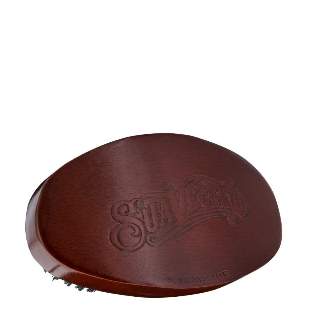 Brosse à barbe en poils synthétique "Beard Brush" résistance moyenne - Bois de cerisier