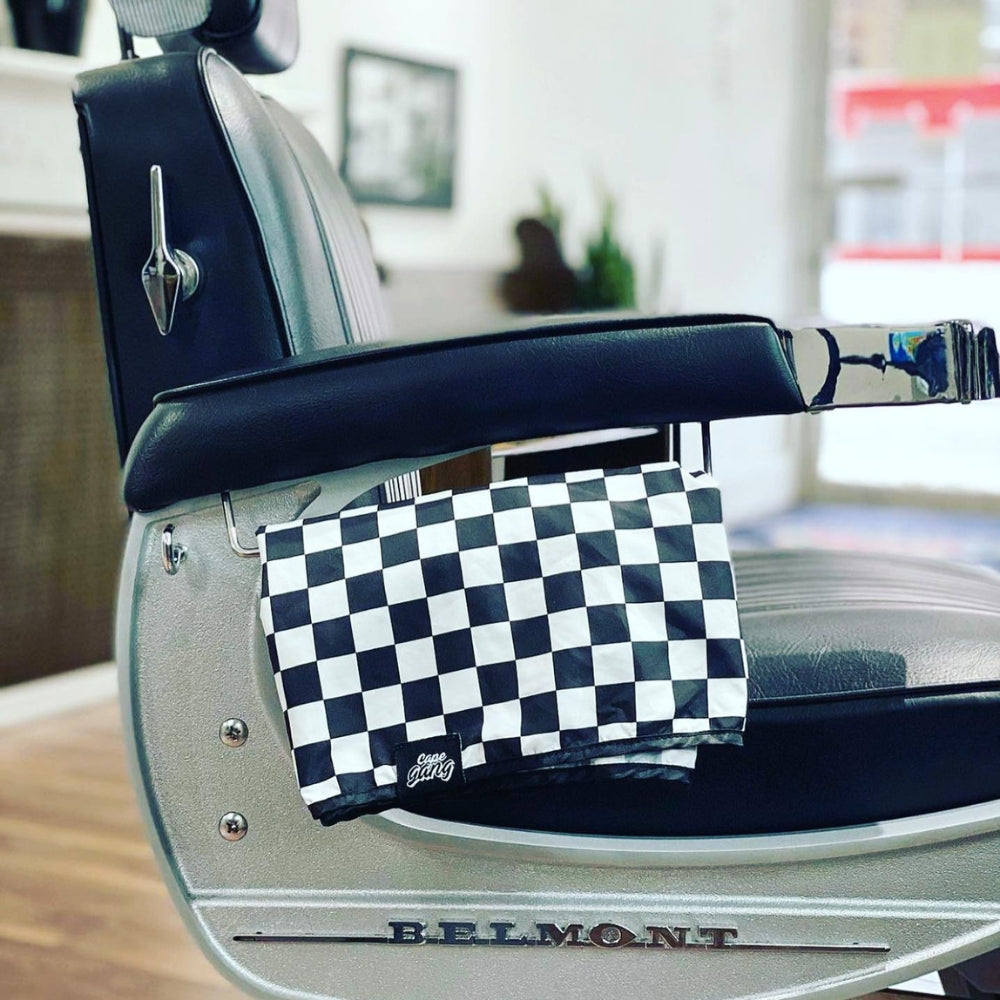 Cape Gang - Cape de barbier "Sarape" col en lycra extensible et fermetures à boutons-pression (140cm/55" x 160cm/63") - Bleu