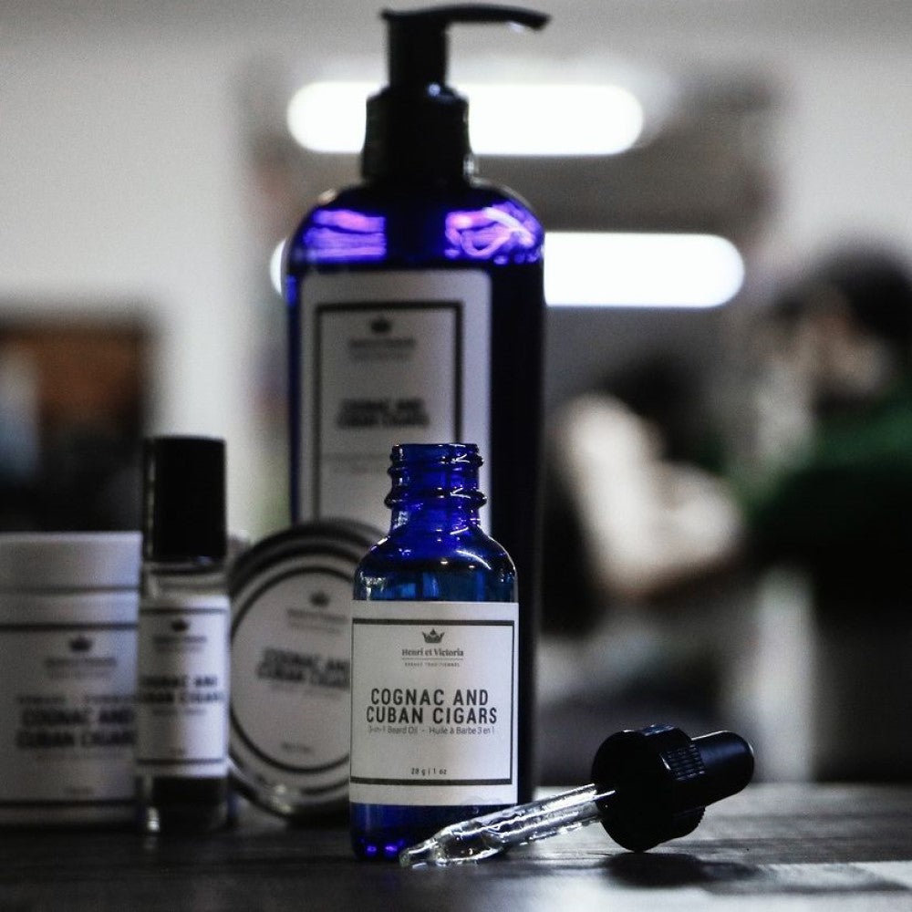 Huile à barbe 3 en 1 "Cognac and Cuban Cigars" (28g/1.0oz)
