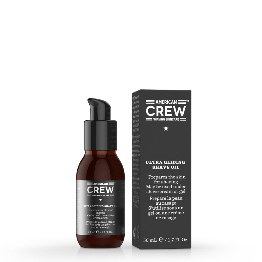 American Crew - Huile de rasage ultra glissante "Shaving Skincare" prépare la peau au rasage s'utilise sous un gel ou une crème de rasage (50ml/1.7oz)