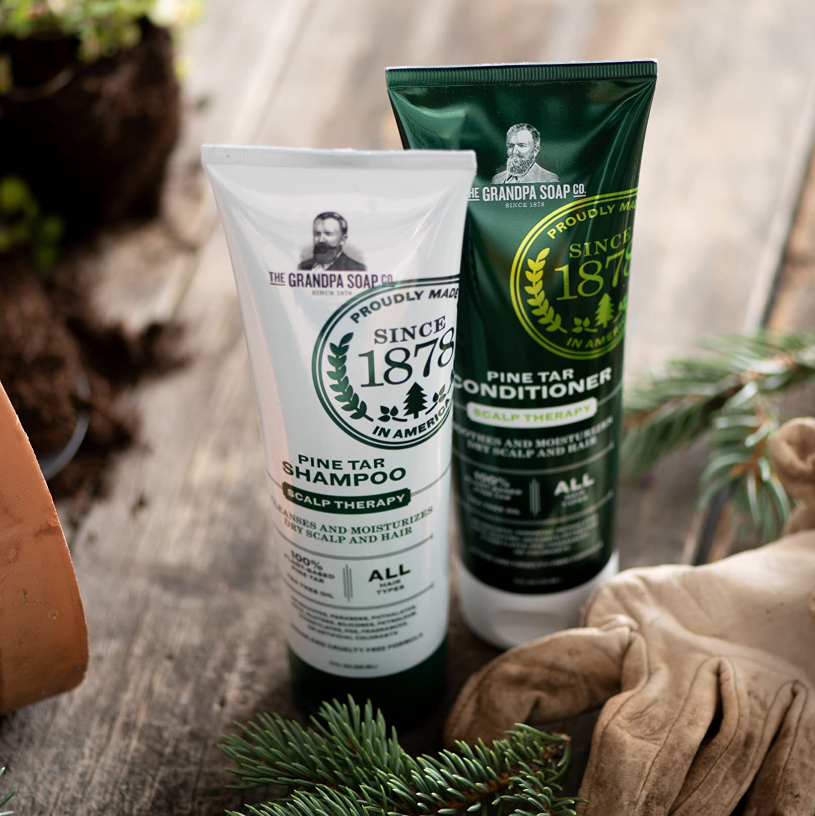 Revitalisant "Pine Tar Scalp Therapy" apaise et hydrate - Pour le cuir chevelu et les cheveux secs (235ml/8.0oz)