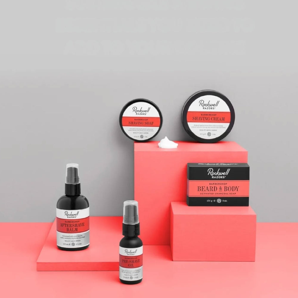 Savon à raser dans un bol en bois noir - Barbershop Scent (113g/4.0oz)