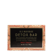 18.21 Man Made - Savon en bar "Sweet Tobacco Detox Bar Activated Charcoal" nettoyant intensif, savon hydratant (198g/7.0oz)