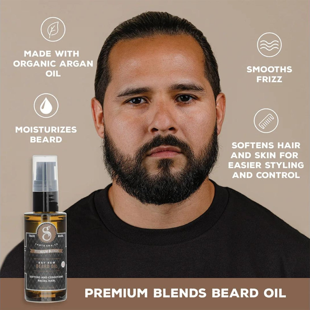 Huile à barbe "Premium Blends Beard Oil" - Bay Rum (30ml/1.0oz)