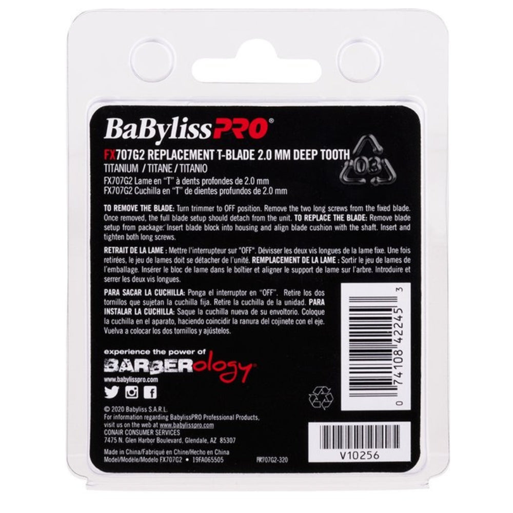 Lame de rechange pour tondeuse FX787 Lame en T à dents profondes de 2mm FX707G2 Titanium - Or