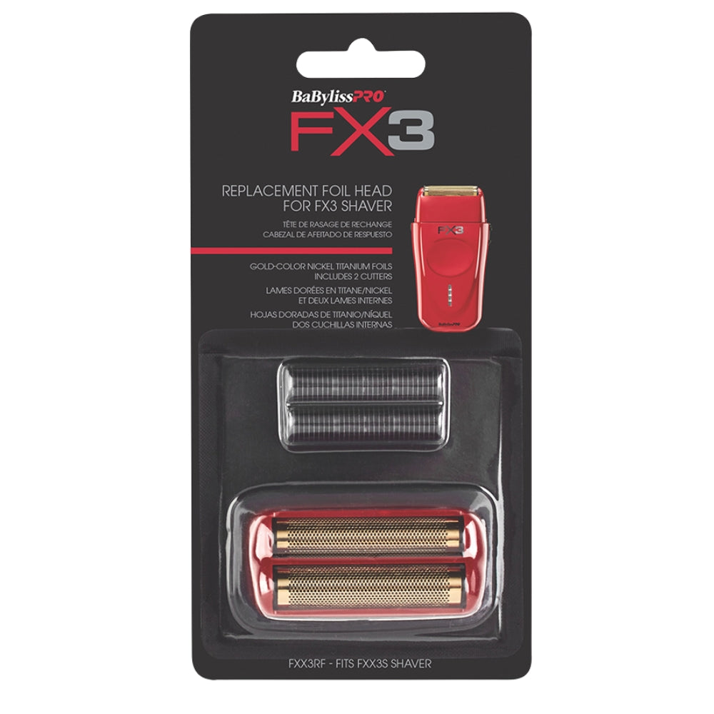 Tête de rasage de rechange pour rasoir FX3, Lame en Titane/Nickel et deux lames internes "FXX3RF" - Or