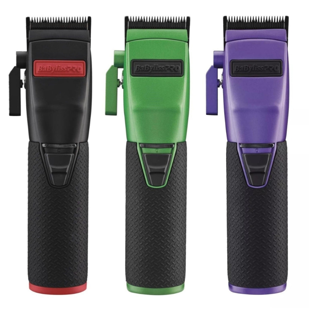 Tondeuse métallique sans fil avec pile lithium-ion "FX870PI Boost+" Édition Influenceur "Franck Da Barber" - Noir et Mauve