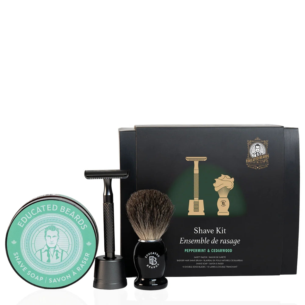 Ensemble de rasage "Peppermint Cedarwood Shave Kit" - 5 Pièces