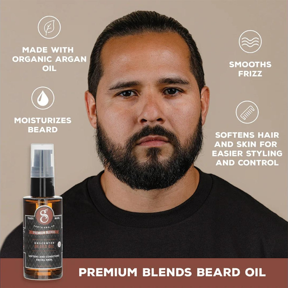 Huile à barbe "Premium Blends Beard Oil" - Non parfumée (30ml/1.0oz)