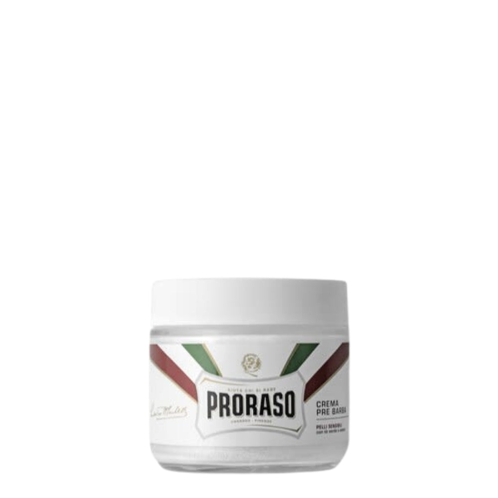 Crème de pré-rasage au thé vert et à l'avoine - Pour peau sensible (100ml/3.6oz)