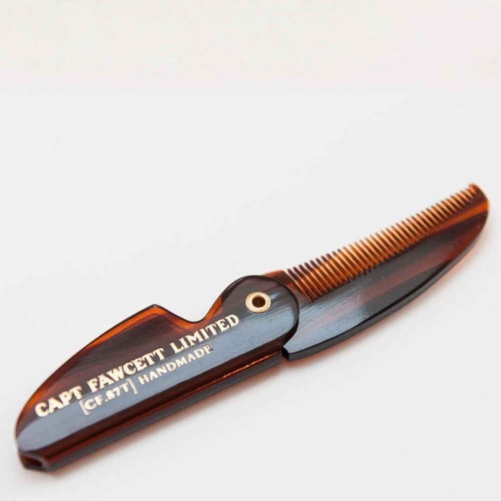 Peigne à moustache de poche pliable CF.87T (117mm/4.6")