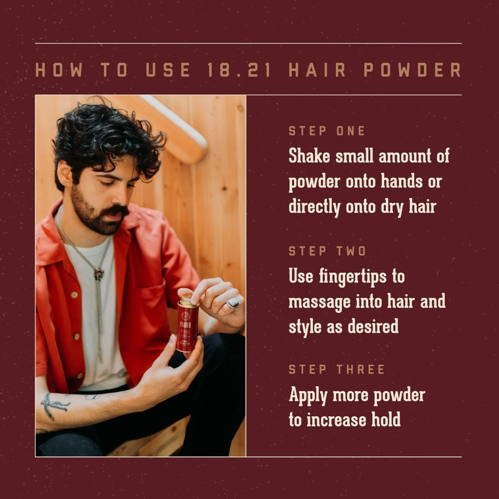 18.21 Man Made - Poudre coiffante et épaississante "Sweet Tobacco Powder" (8g/0.28oz)