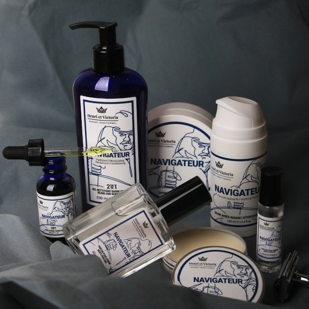 Gel nettoyant 2 en 1 barbe et corps hydratant et revitalisant "Navigateur" (230ml/7.8oz)
