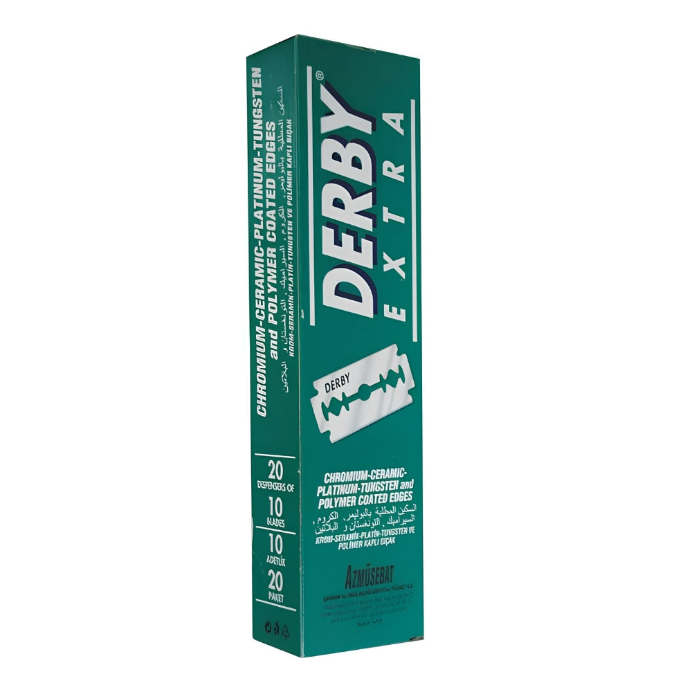 Derby - 100 Lames de rasoir à double tranchant en acier inoxydable Extra (20 x 5 Lames)