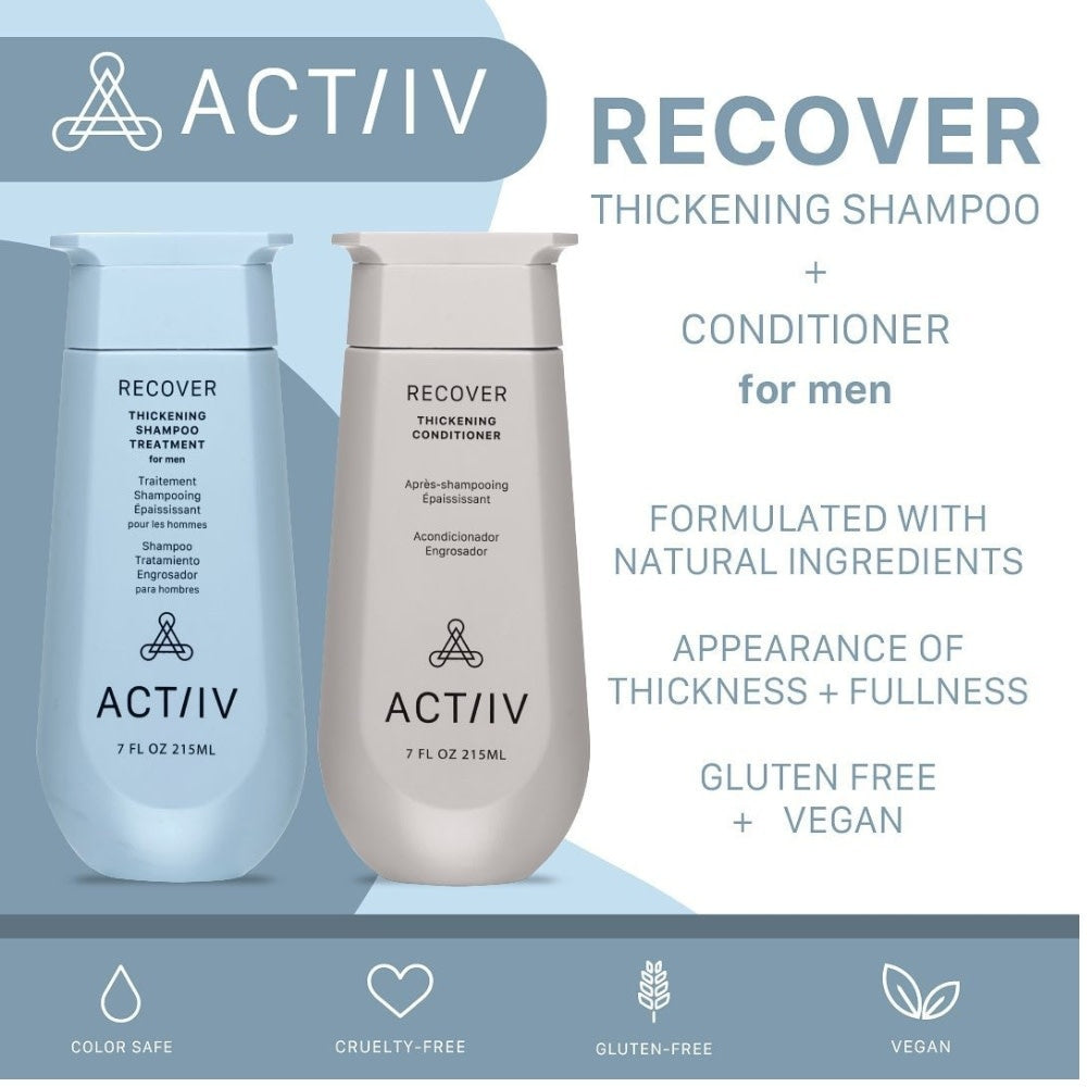 Trio anti-chute "Ultimate Power Trio" shampoing et revitalisant "Recover"+ huile à barbe épaississante "Classic" - Pour homme (2x215ml/7.0oz, 30ml/1.0oz)