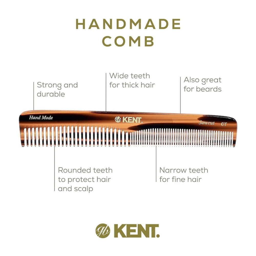 6T Dressing Table Comb - Coarse & Fine (175mm/6.9'')