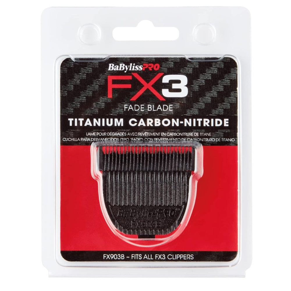 BaByliss PRO - Lame de rechange pour tondeuse FX3 Lame pour dégradés Titanium Carbon-Nitrade FX903B - Noir
