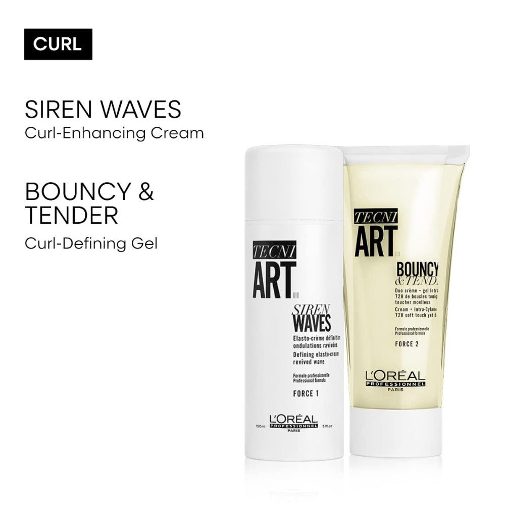 Duo crème + gel  "TecniArt Bouncy & Tender" - Pour les cheveux ondulés et bouclés (150ml/5.1oz)