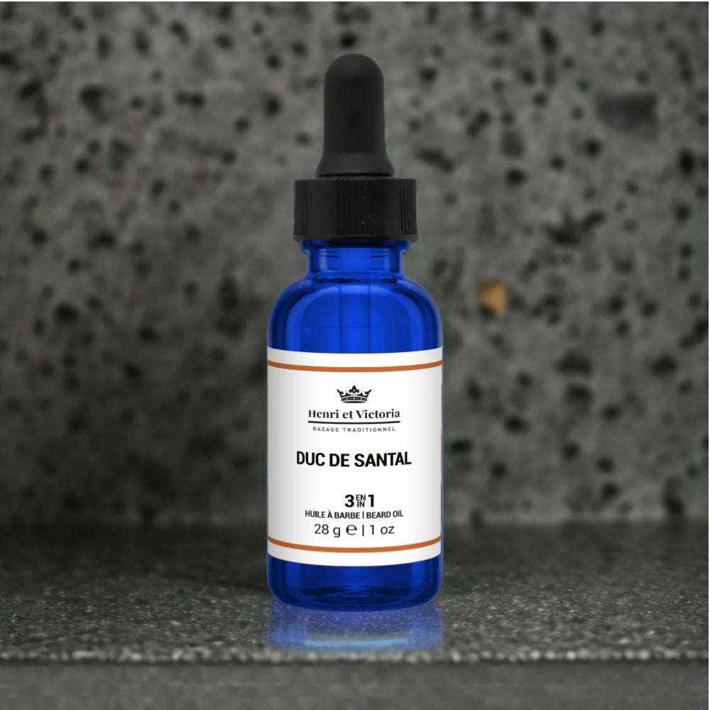 Huile à barbe 3 en 1 "Duc de Santal" (28g/1.0oz)