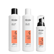 Trio shampoing, revitalisant et traitement sans rinçage cheveux + cuir chevelu Système 4 - Pour cheveux colorés avec chute avancée (2x 300ml/10.1oz, 100ml/3.38oz)