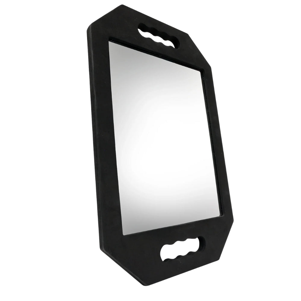 Miroir à poignées portatif avec cadre en mousse durable (40.6cm/16.0" x 26.0cm/10.25") - Noir